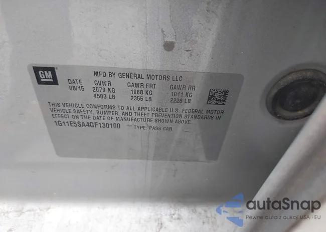 1G11E5SA4GF130100: 42409093