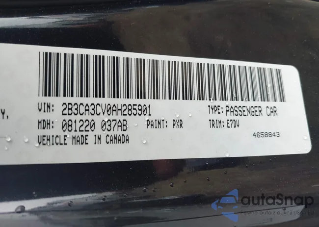 2B3CA3CV0AH285901: 42409165