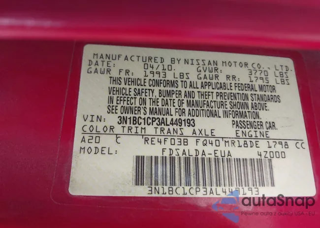 3N1BC1CP3AL449193: 42409213