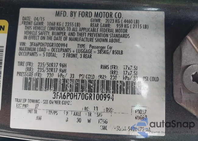 3FA6P0H70GR100994: 42408586