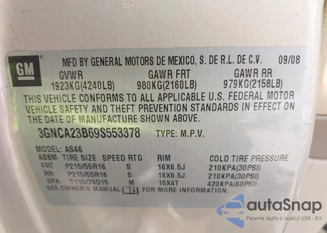 3GNCA23B69S553378: 42408598