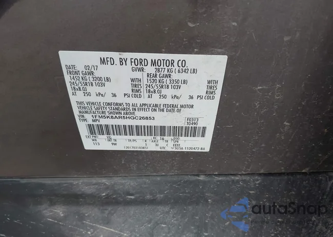 1FM5K8AR5HGC26853: 42408610