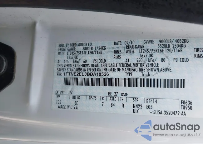 1FTNE2EL3BDA18526: 42408614