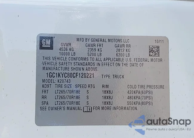 1GC1KYC80CF120221: 42408854