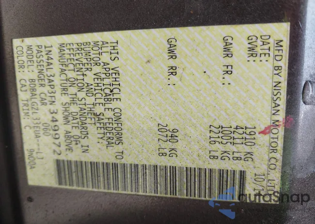 1N4AL3AP3FN349972: 42410033