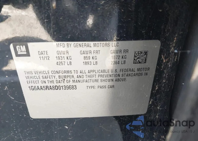 1G6AA5RA8D0139683: 42410090