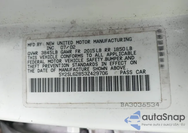 5Y2SL62853Z429706: 42410271