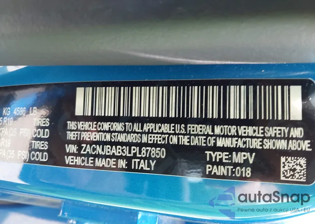 ZACNJBAB3LPL87850: 42410278