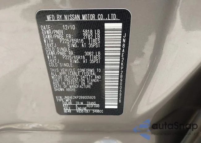 JN8AE2KP2B9005926: 42410442