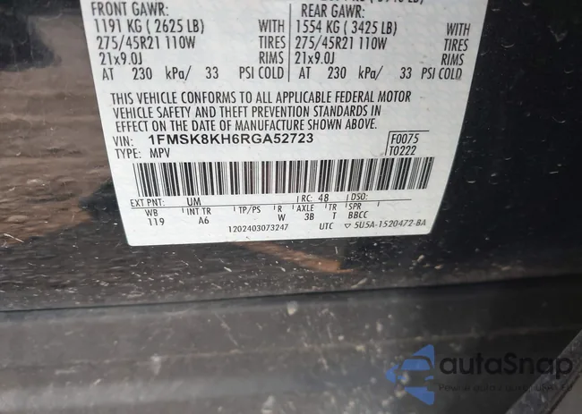 1FMSK8KH6RGA52723: 42409490