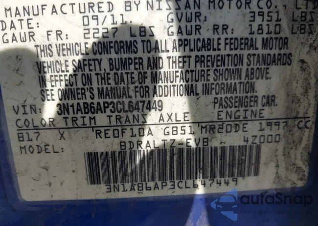 3N1AB6AP3CL647449: 42409533