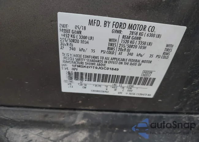 1FM5K8GT9JGC01849: 42409694