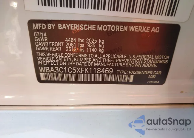 WBA3C1C5XFK118469: 42409770