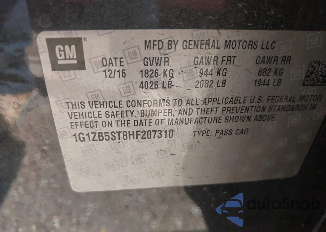 1G1ZB5ST8HF207310: 42410863