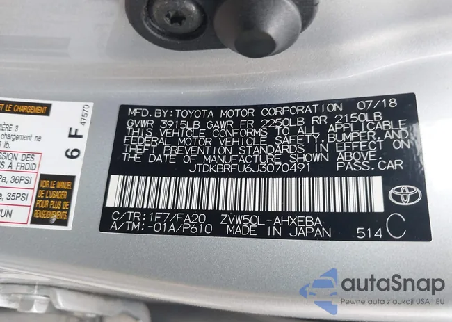 JTDKBRFU6J3070491: 42410951