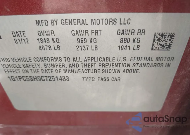 1G1PC5SH9C7251433: 42411039