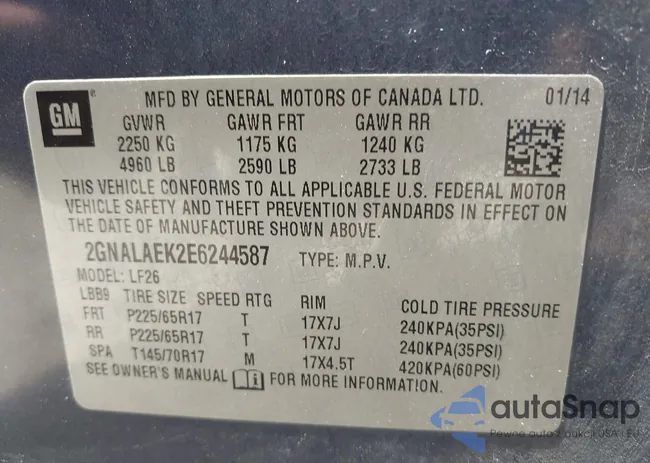 2GNALAEK2E6244587: 42411094