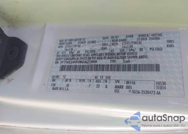 1FTNE24W38DA21866: 42411113