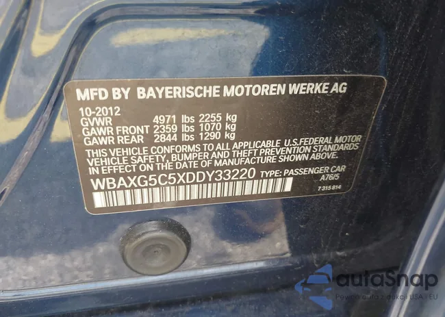 WBAXG5C5XDDY33220: 42411255