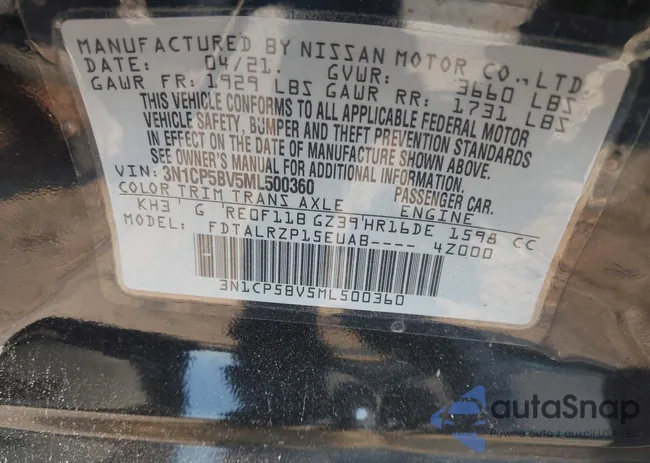 3N1CP5BV5ML500360: 42411267