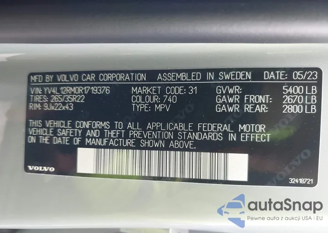 YV4L12RM0R1719376: 42411290