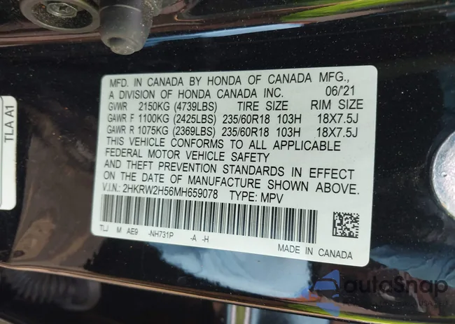 2HKRW2H56MH659078: 42411353