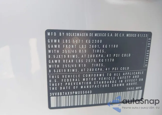 3VV8B7AX9PM055640: 42411380