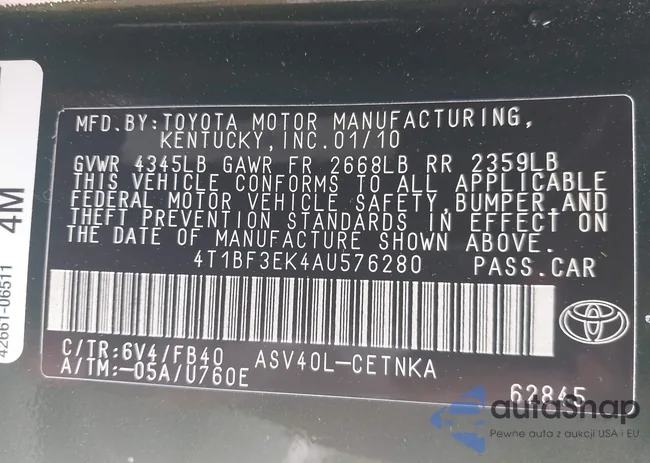 4T1BF3EK4AU576280: 42411385