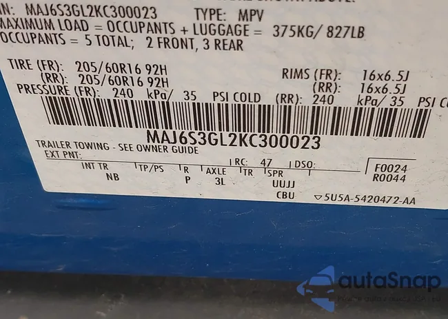 MAJ6S3GL2KC300023: 42410617