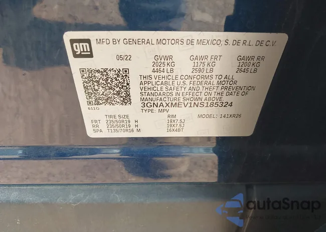 3GNAXMEV1NS185324: 42410636