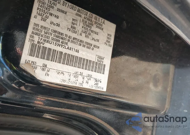 1FMRU15W92LA81186: 42410720