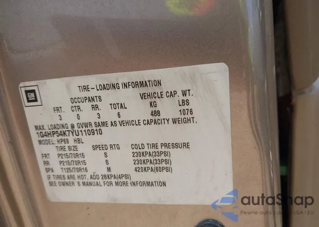 1G4HP54K7YU110910: 42410785