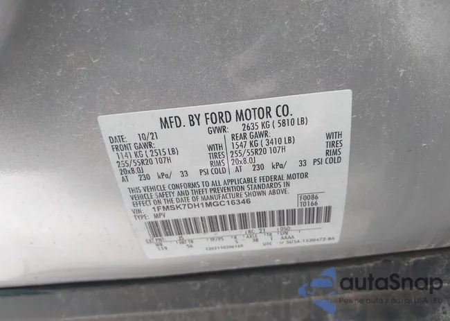 1FMSK7DH1MGC16346: 42411992