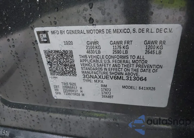 3GNAXUEV6ML313064: 42412257