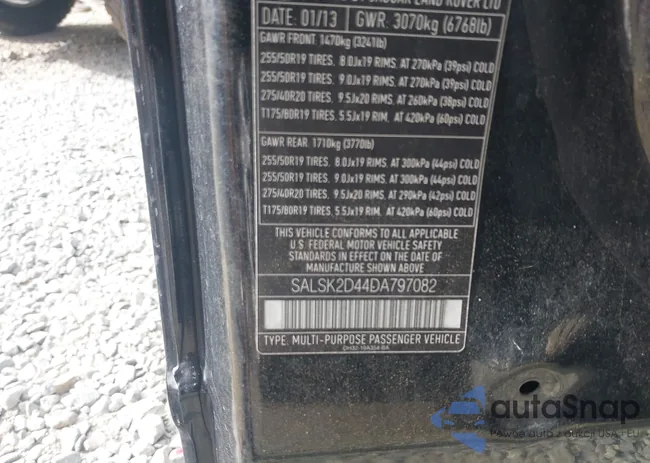 SALSK2D44DA797082: 42412345