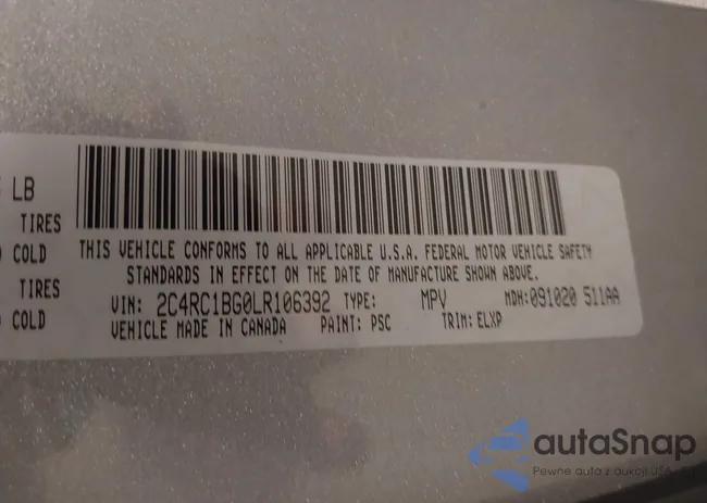 2C4RC1BG0LR106392: 42412393