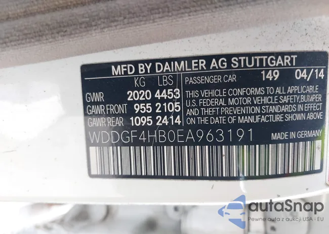 WDDGF4HB0EA963191: 42411637