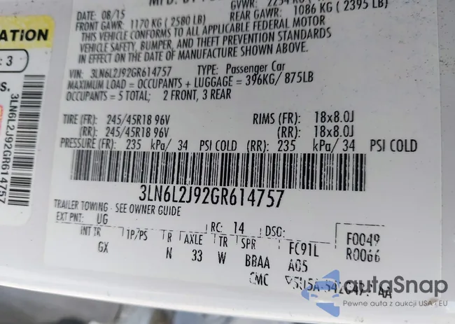 3LN6L2J92GR614757: 42411729