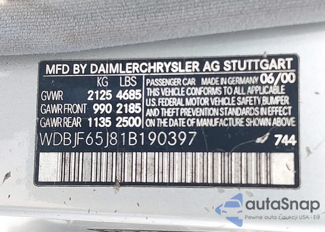 WDBJF65J81B190397: 42411840