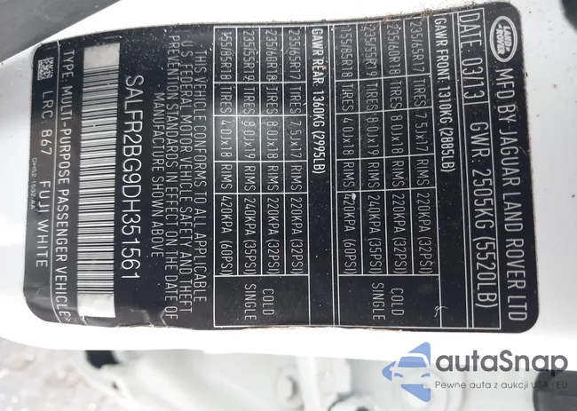 SALFR2BG9DH351561: 42413111