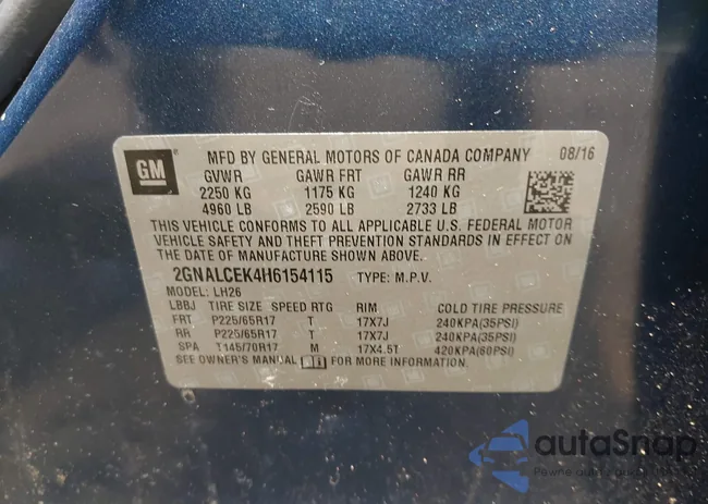 2GNALCEK4H6154115: 42413152