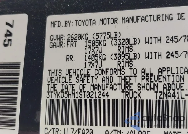 3TYKD5HN1ST021244: 42413181