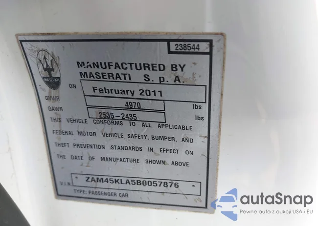 ZAM45KLA5B0057876: 42413241