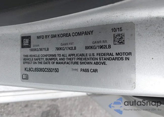 KL8CL6S08GC550150: 42413244