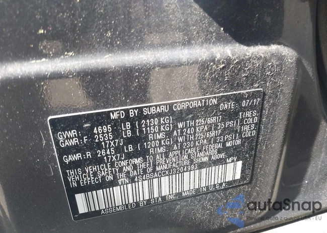 4S4BSACCXJ3204993: 42413277