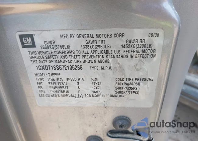 1GNDT13S672105238: 42413349