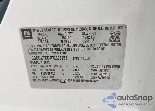 3GCUKTEC4FG306252: 42413393