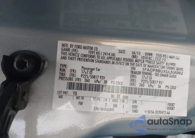 1FADP5BUXDL536992: 42413397