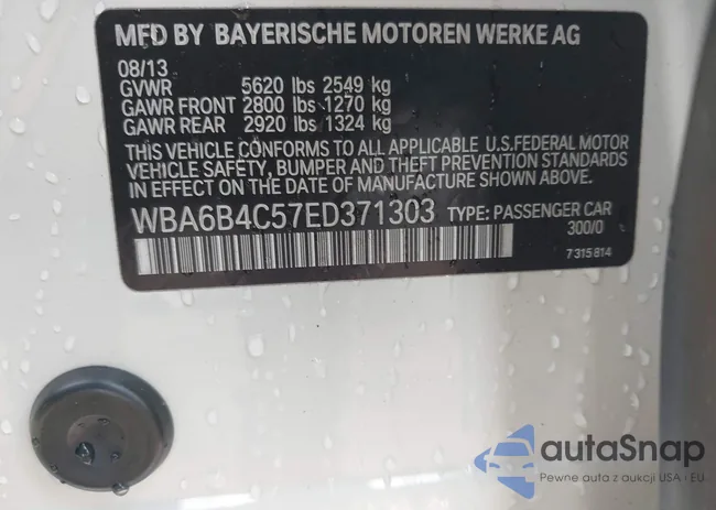 WBA6B4C57ED371303: 42412508