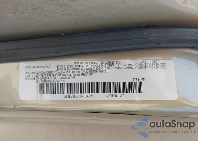 4S4BP60C687321783: 42412510